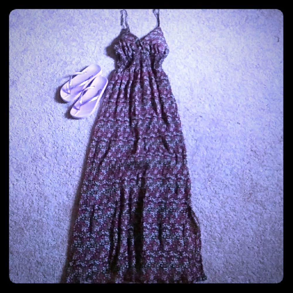 Magenta Spaghetti Strap Maxi